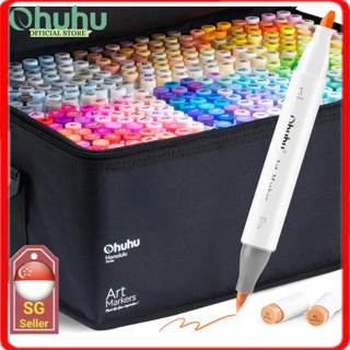108 Pack Art Markers, 107 Coloring Markers and 1 Blender, Alcohol Based Dual Tip Permanent Markers Highlighters with Case, Excellent for Adults Kids