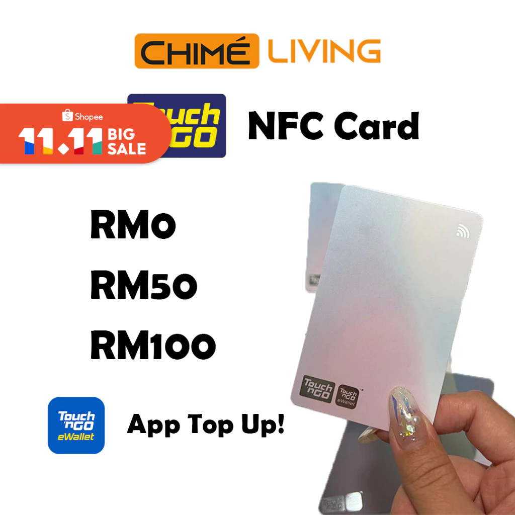 Touch N Go NFC Card, 2023 NFC Enhanced TNG for JB MY Toll, Carpark  Parking App Topup Reload Touch&Go Ewallet E Wallet