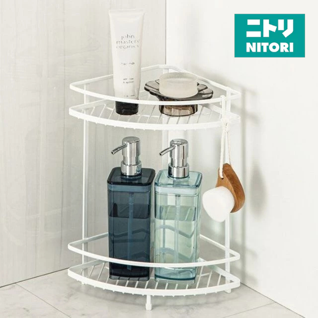 NITORI Wire Bath Rack 2-Tier Corner Piatto-2 W27.7xD20xH34 | Shopee ...