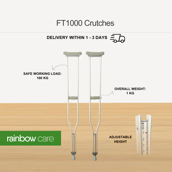 [SG STOCK] Rainbow Care's FT1000 Crutches Comes in Pairs (Adjustable