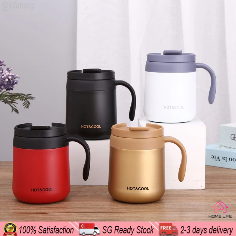 Stainless Steel Coffee Mug Water Tea Cups Vacuum Insulation Cup Thermal ...