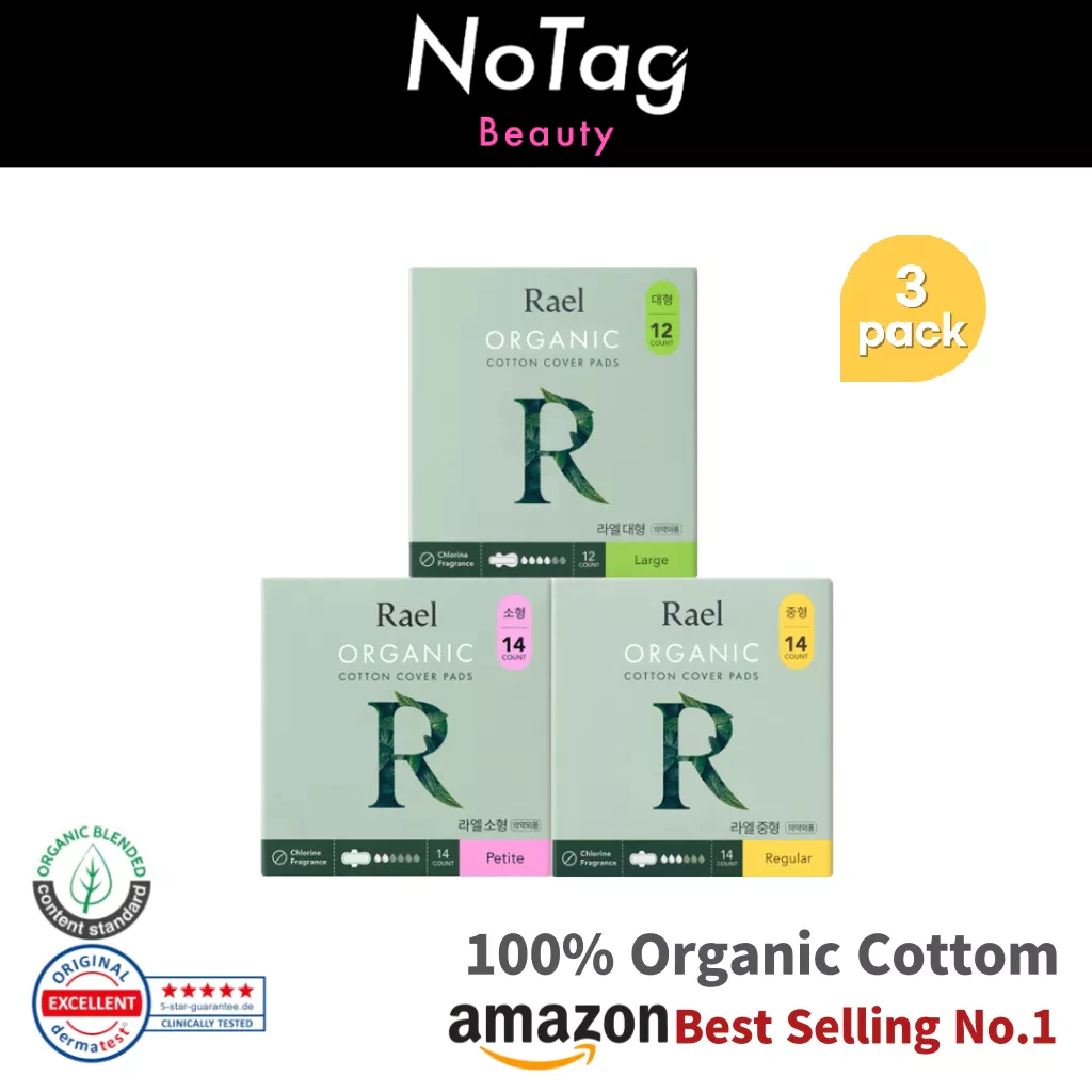Rael LARGE Organic Cotton Pads 3-Pack