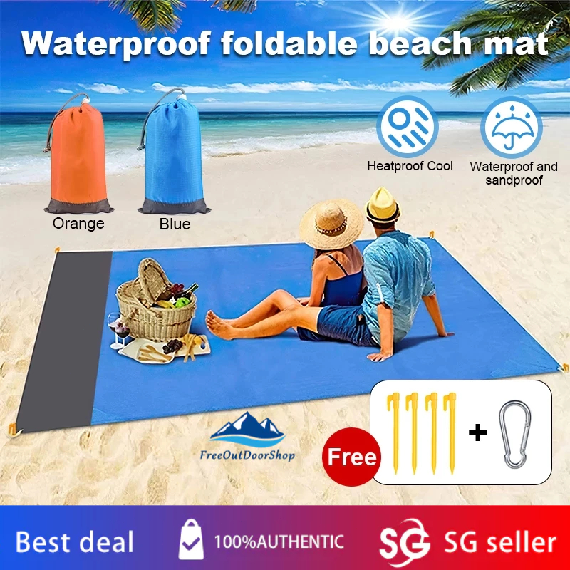 【SG STOCK】2x2.1m Picnic Mats Beach mat Outdoor Waterproof Folding ...