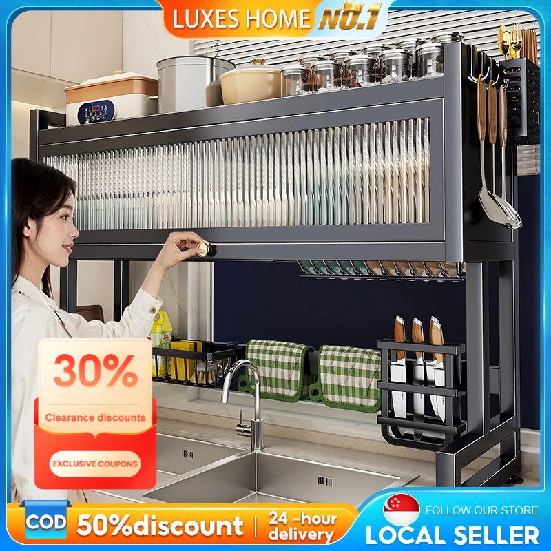Luxe Kitchen Sink Shelf Dish Drying Rack Kitchen Storage Rack Dish ...