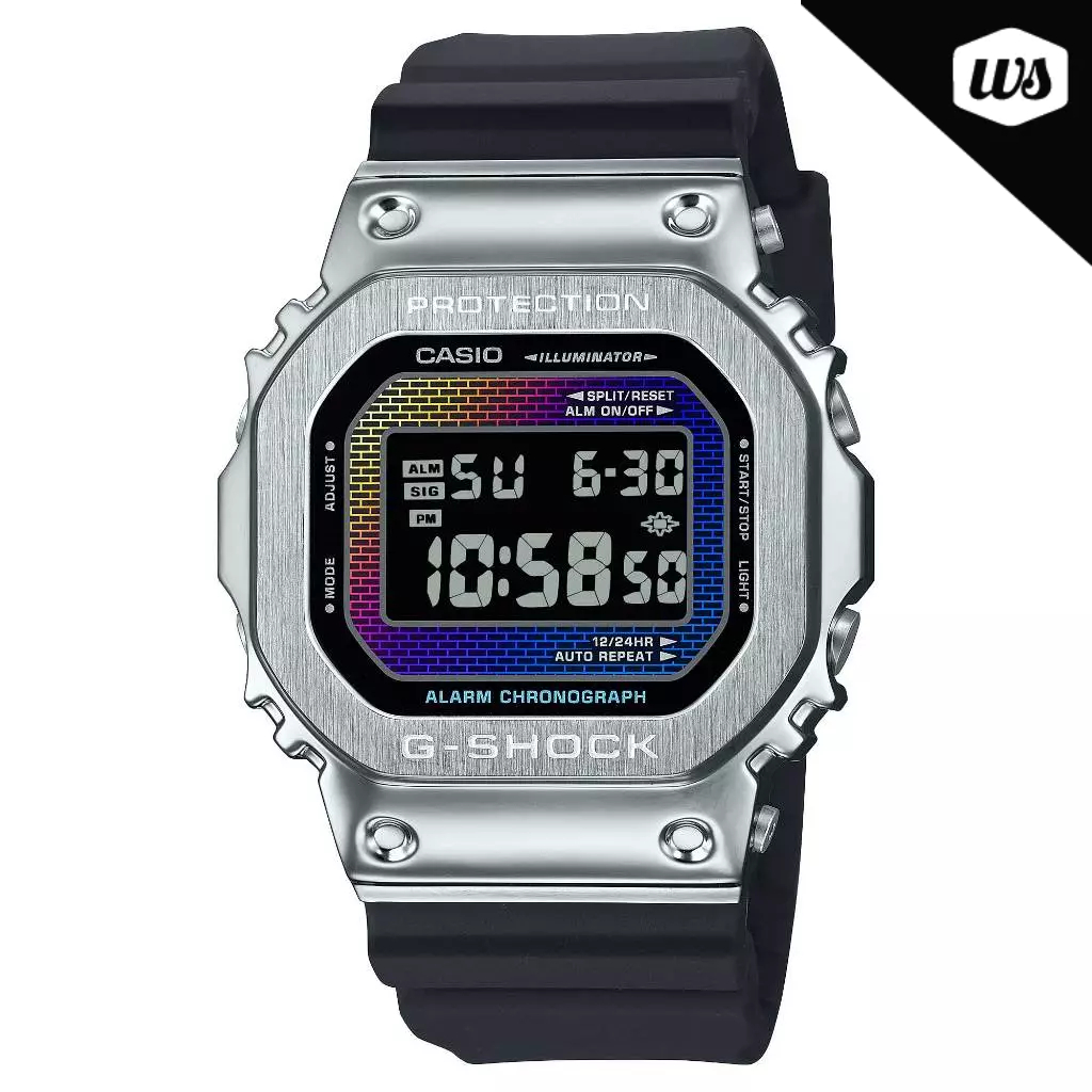 Watchspree Casio G Shock G Steel GM 5600 Lineup Rainbow Brick Wall Series Bio Based Watch GM5600RW 1D GM 5600RW 1 Shopee Singapore