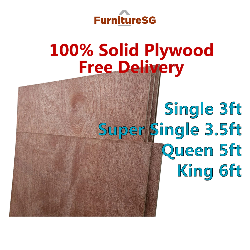 (FurnitureSG) Solid Plywood Single/Super Single/Queen/King | Shopee ...