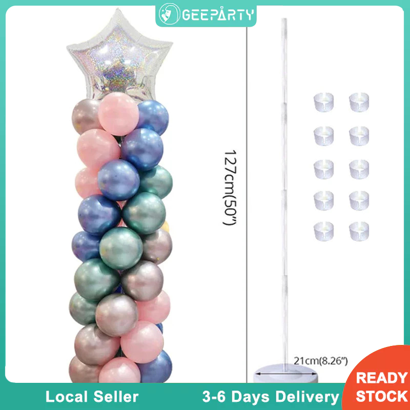 1 set 5 Layer Balloon Column Stand Holder 127cm with Base for Birthday ...
