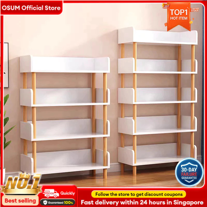 White 6 Tier Book Rack Versatile Storage Rack Home Organizing Shelves ...