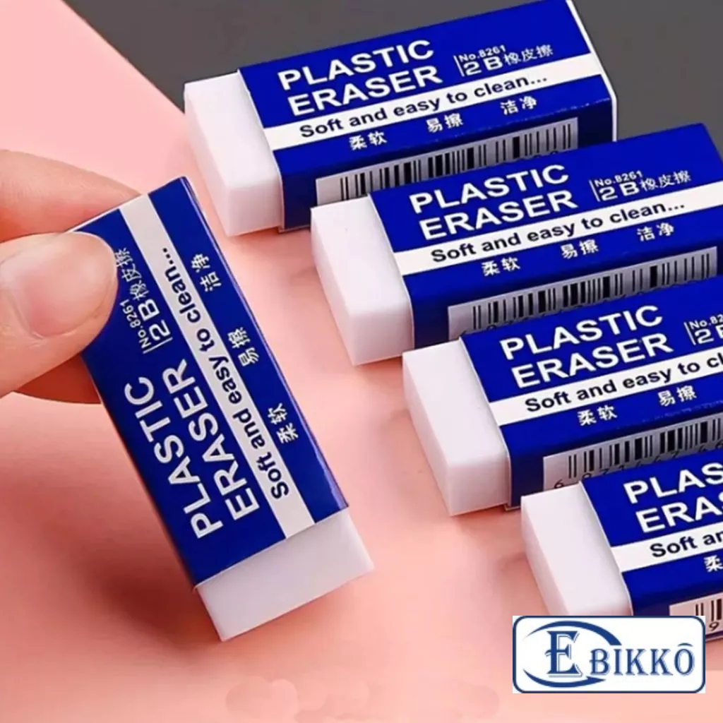 Standard Eraser 2B White Plastic Eraser Dust-Free Erasers | Shopee ...