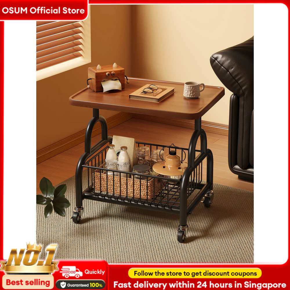 OS Movable Bedside Table Coffee Side Tables Portable Sofa Side Table ...