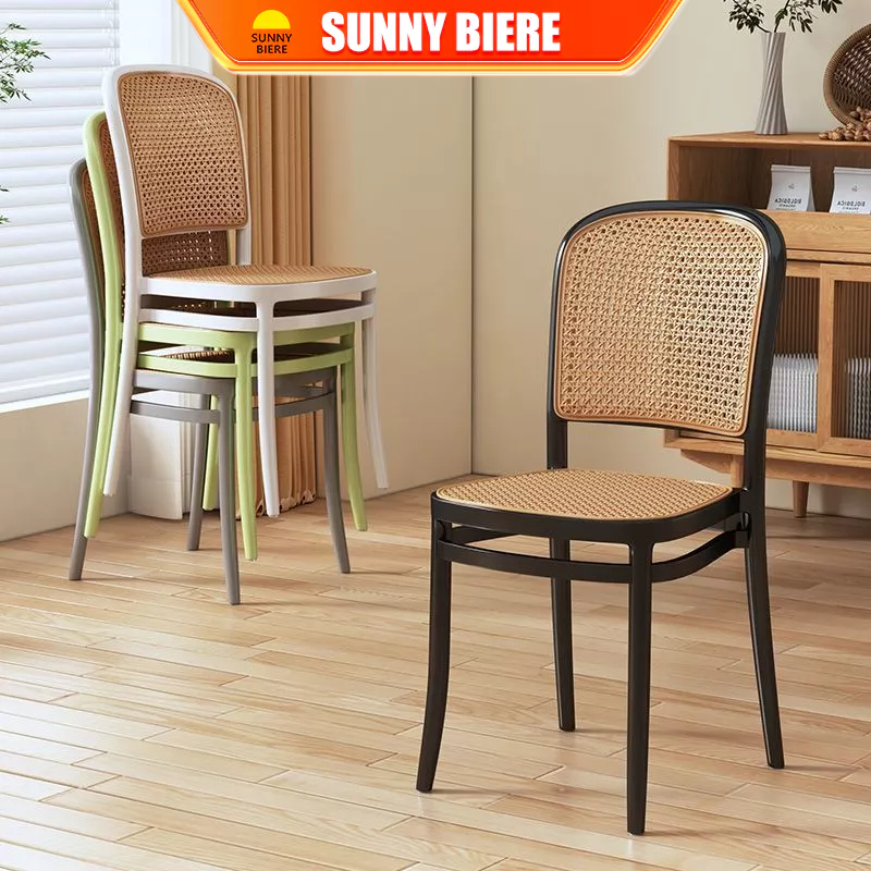 SNB Vine Woven Plastic Chairs Home armchair Rattan Chair With Handrail ...