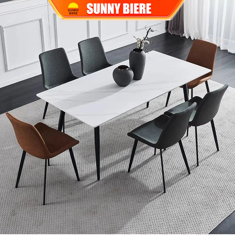 SNB Sintered Stone Dining Table Modern Simple Dining Table Light Luxury ...