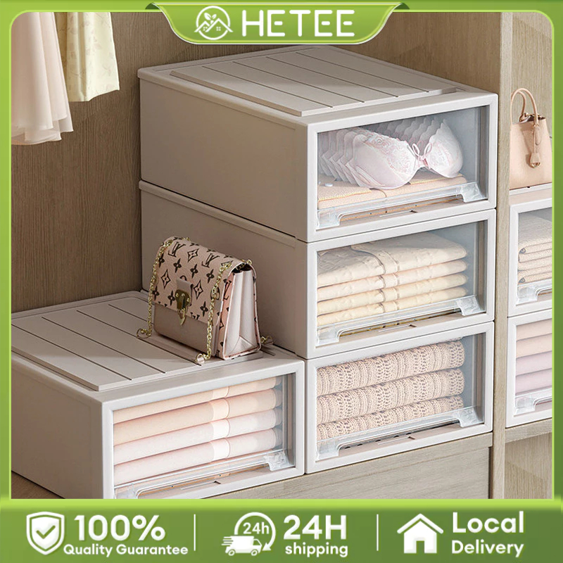 【SG Stock】Stackable Storage Drawer Box Large Capacity Plastic Box ...