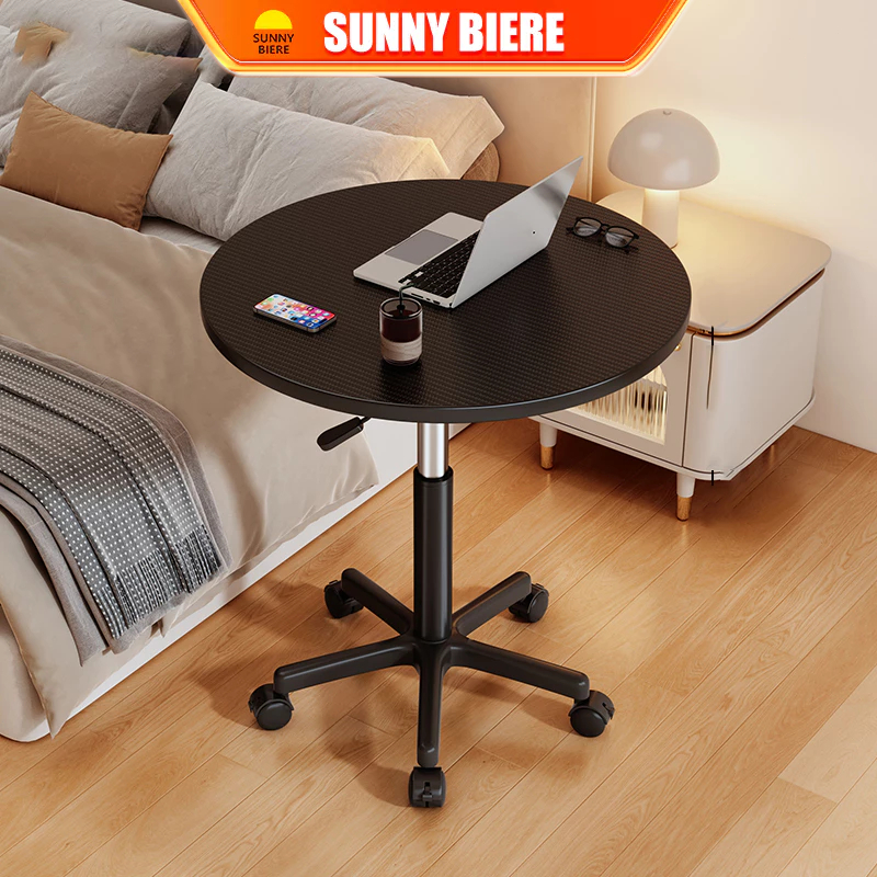 SNB Simple Round Table With Wheels Can Lift And Lower The Household ...