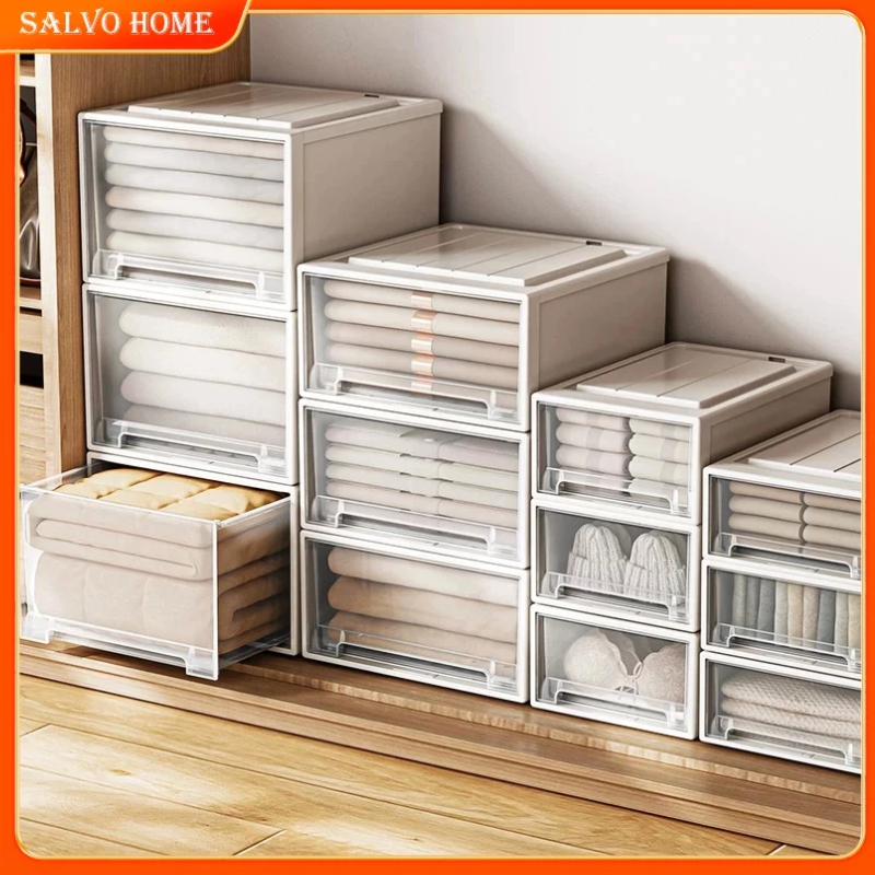 Salvo Storage Drawers Box Stackable Chest Storage Box Wardrobe ...
