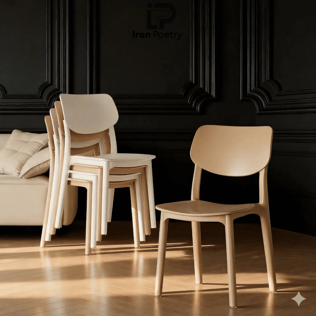DUOBI Nordic Minimalist Chair | Thickened Plastic Dining & Study Desk ...