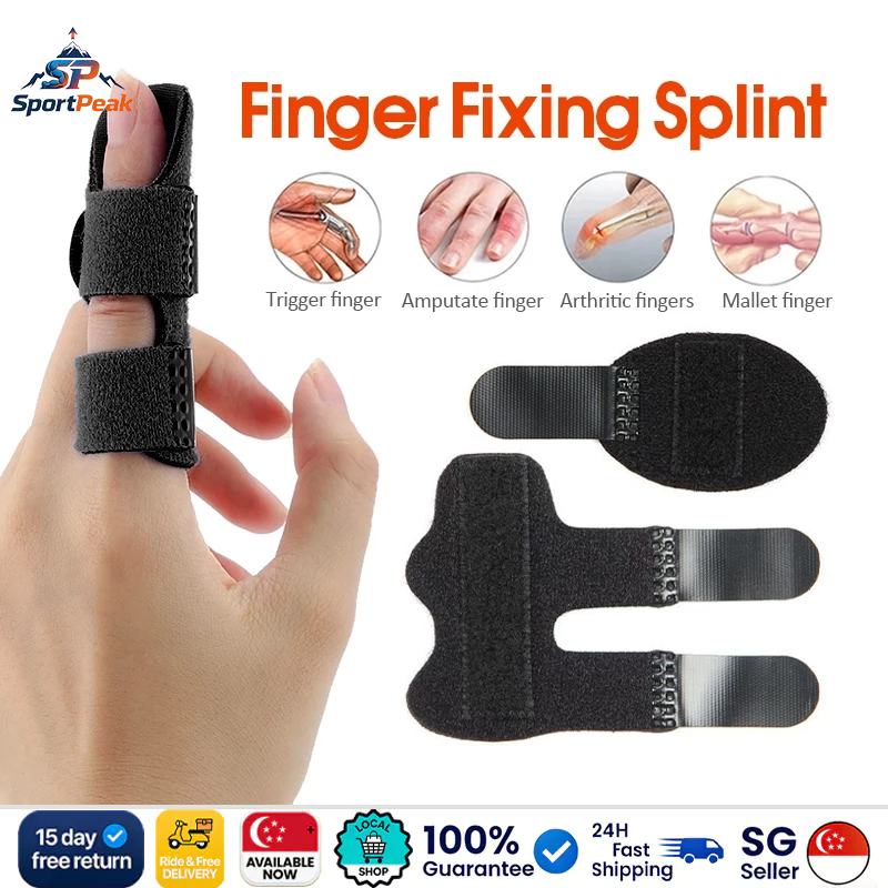 [SG] SportPeak Finger Splint Trigger Finger Splints Support Sleeve for ...