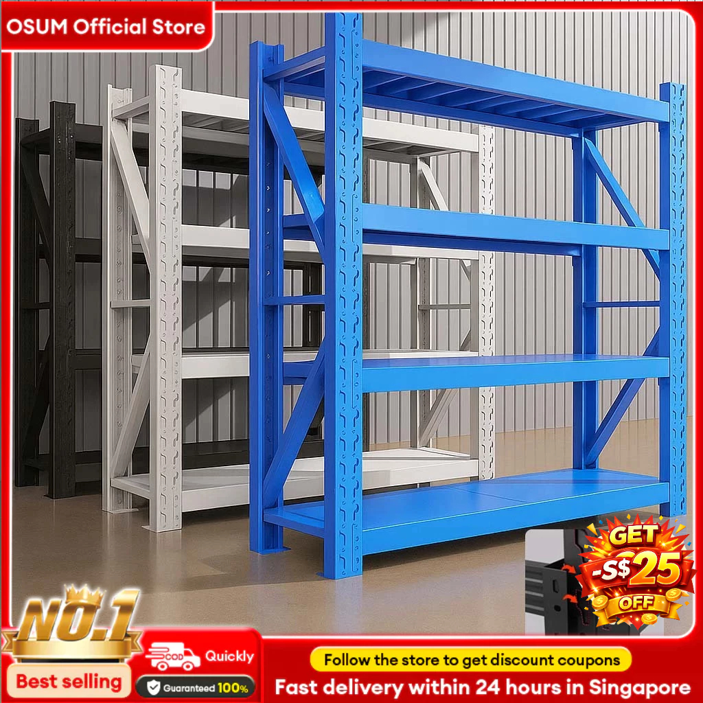 Heavy Duty Storage Shelves Multi-Layer Metal Rack for Home, Warehouse ...