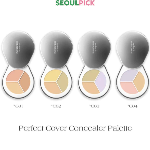 [Dear.A] Perfect Cover Concealer Palette 4 Colors(+finger puff or brush ...