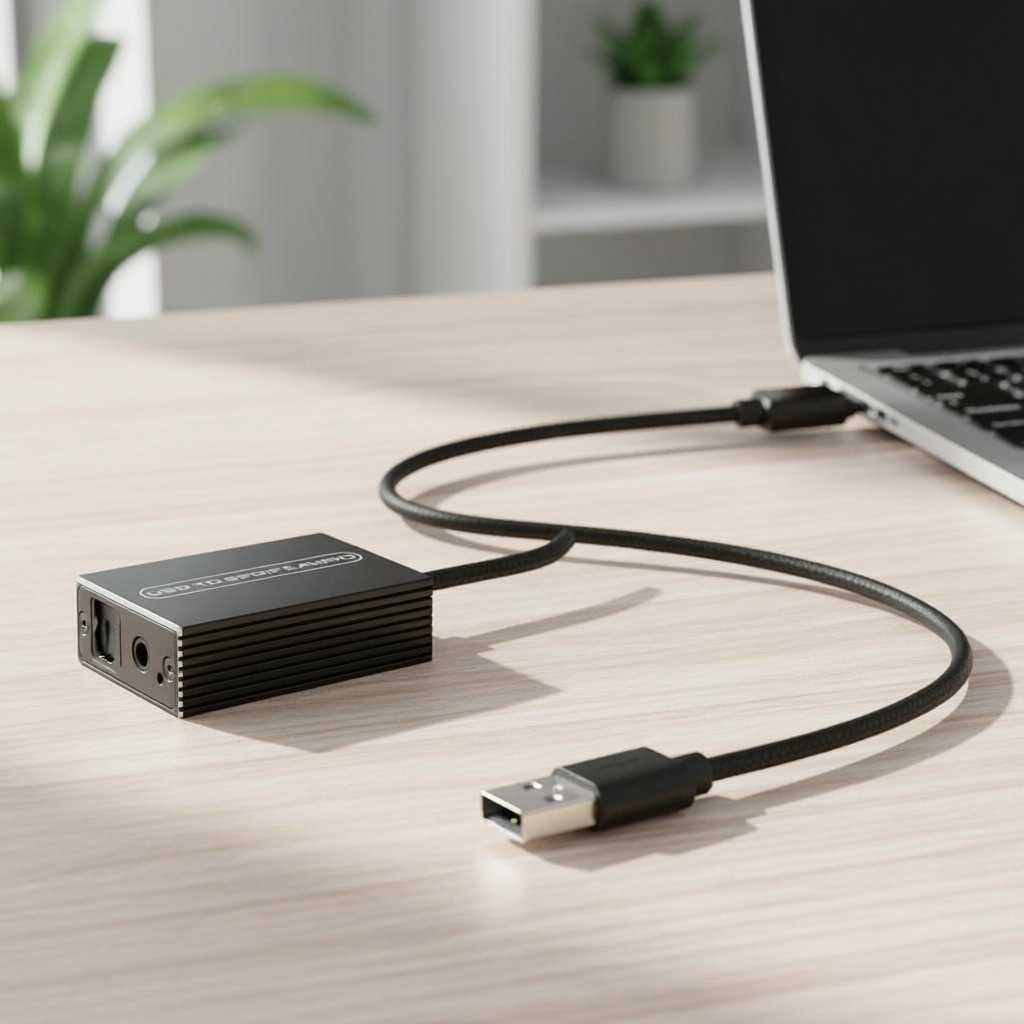 USB to SPDIF Optical and 3.5mm Audio Extractor for PC, TV, PS5, Home ...