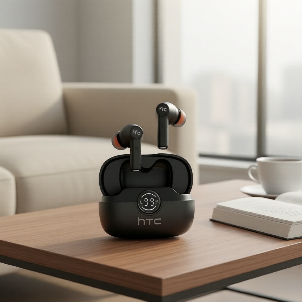 HTC NE79 Bluetooth 6.0 Earbuds with Mic – Real-Time Translation, HiFi ...
