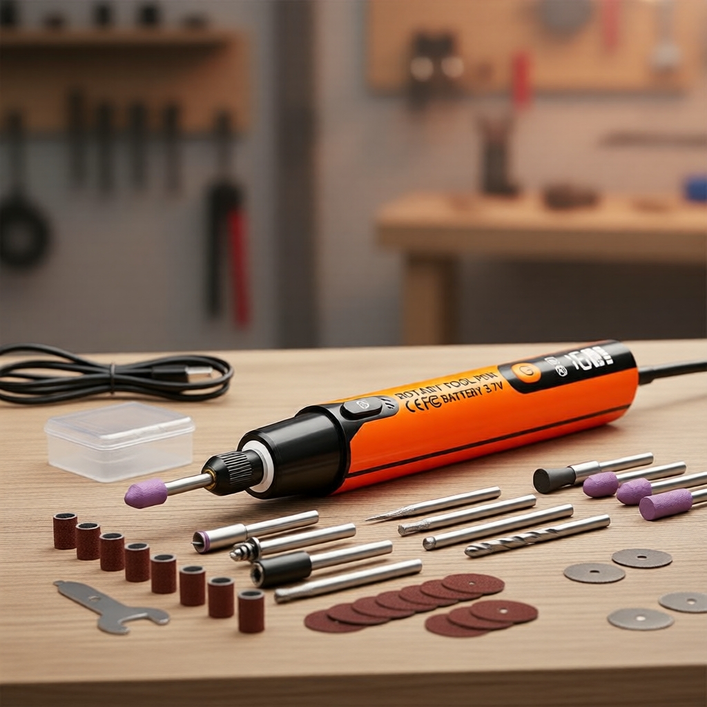 Compact Cordless Rotary Tool Kit – USB Rechargeable Engraver and Sander ...