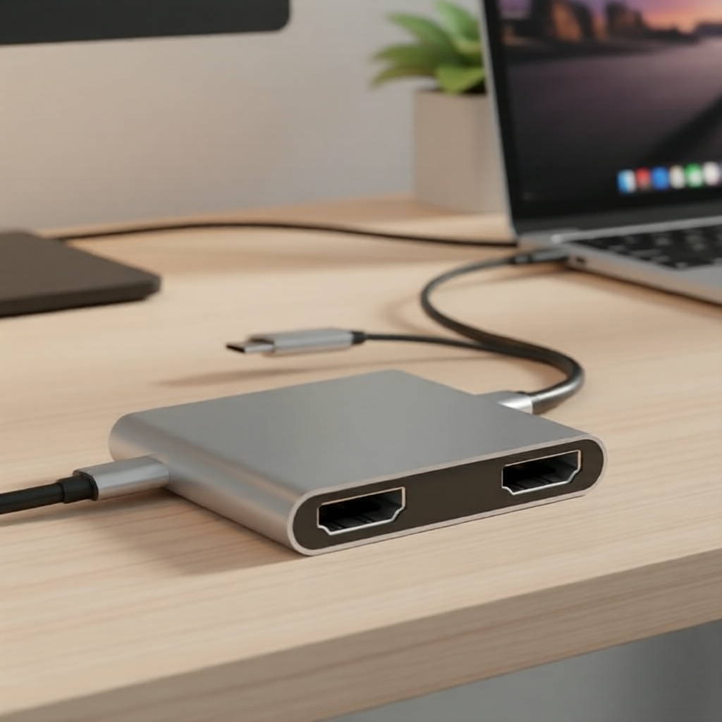 USB-C to Dual 4K HDMI Splitter for Extended Desktop Display | Shopee ...