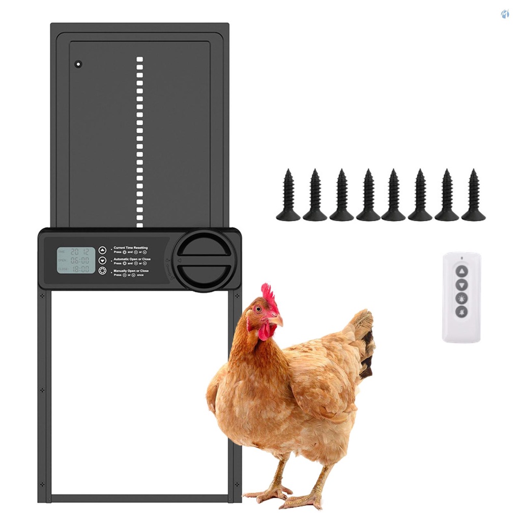 Automatic Chicken Coop Door with Remote Control Battery Operated LCD ...