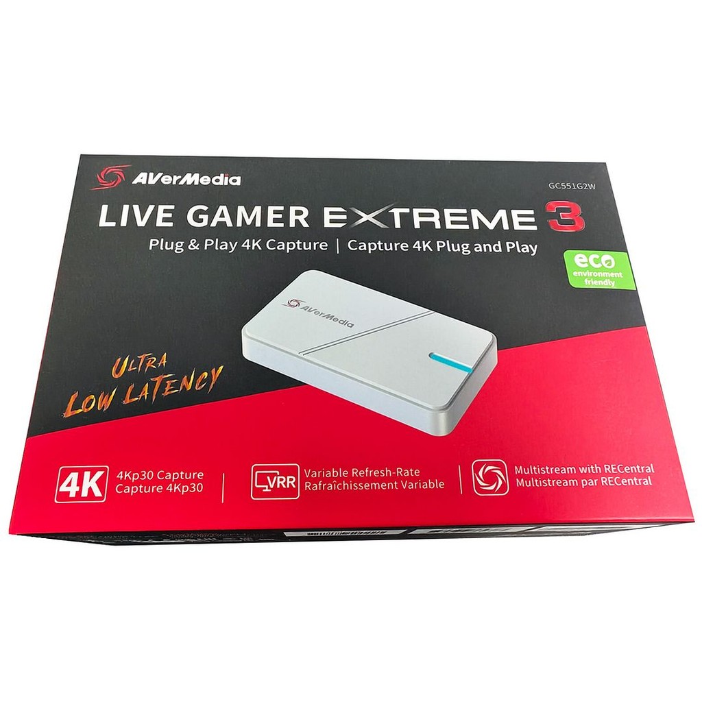 AVerMedia Live Gamer Extreme 3 GC551G2W HDMI 2.0 4Kp30 Capture Box