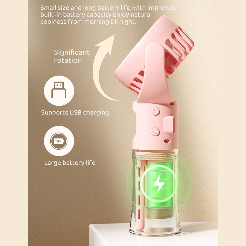 Ready Stock Portable Rechargeable Misting Fan: Stay Cool Anywhere with