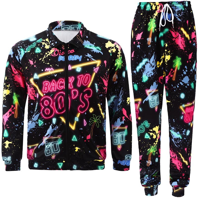 Retro 80s 90s Disco Outfit for Men Side Taping Sportswear Urbanwear  Streetwear | Shopee Singapore