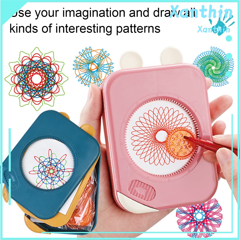 [xanthin] Geometric Art Ruler Spiral Art Gear Template Toy Kids DIY ...