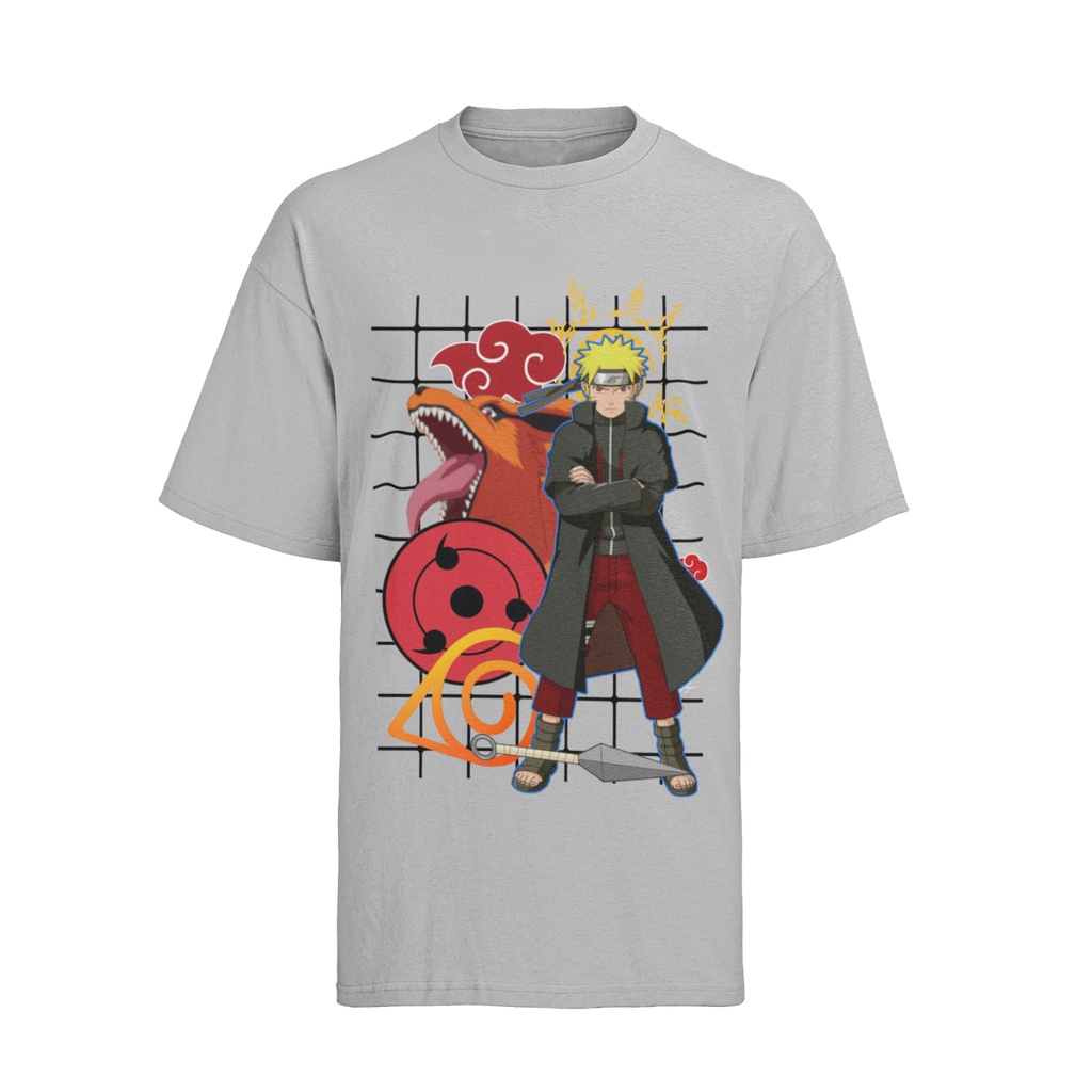 Sweat Capuche Homme Naruto Noir – Hattree, Motif 9 Tails Kakashi Sasuke, Taille XL