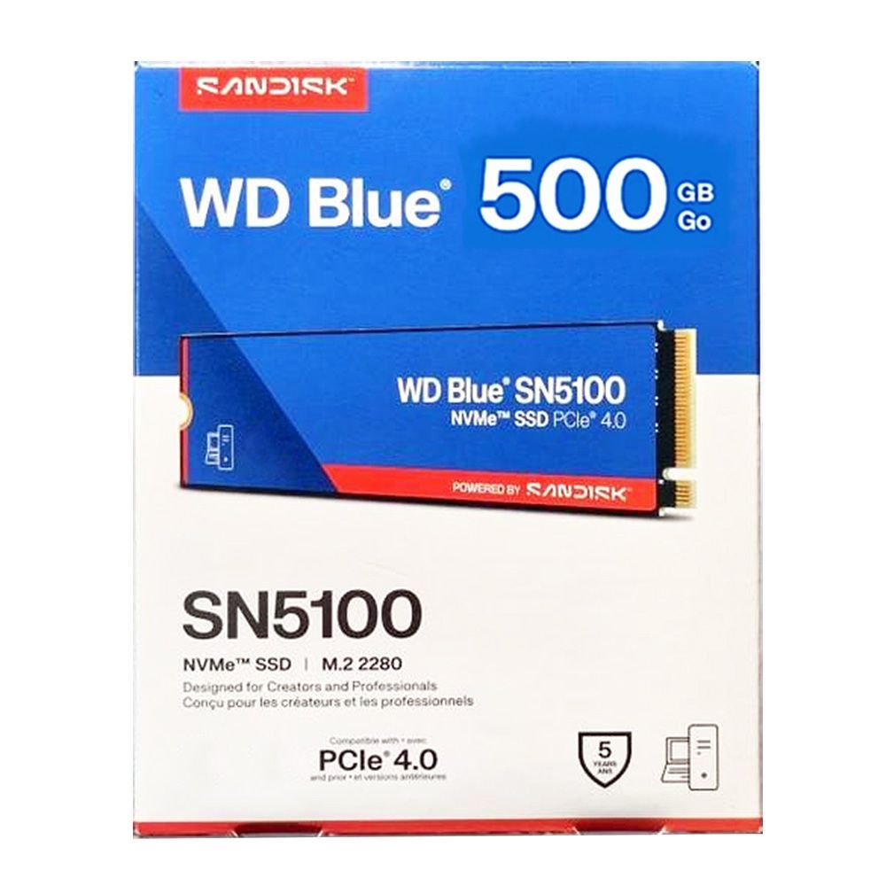 Western Digital 500GB WD Blue SN5100 Gen4 NVMe M.2 2280 SSD ...