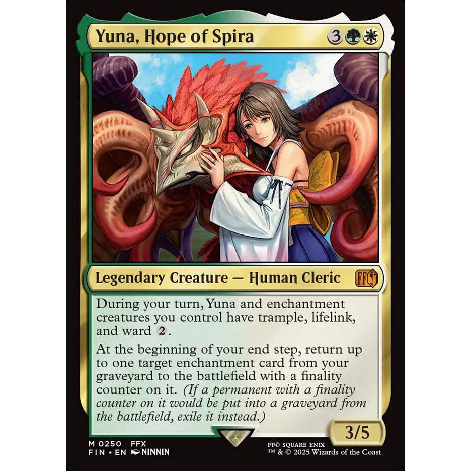 yuna card mtg Yuna, Grand Summoner Final Fantasy Character Borderless Surge Foil PSA 10 if it had one or more counters on it Yuna, Grand Summoner - Commander: