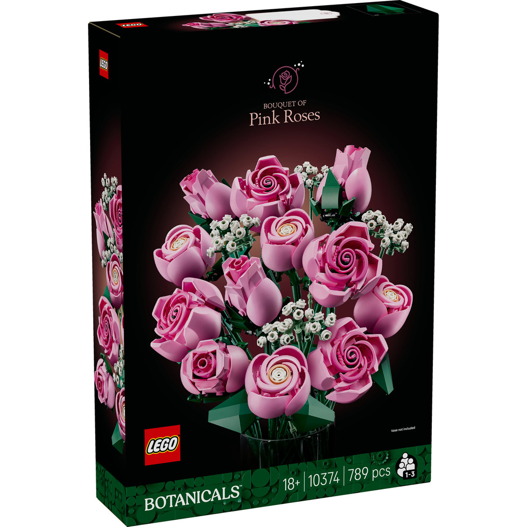 LEGO Botanicals 10374 Bouquet of Pink Roses (789 Pieces), Building Block, Toys, Bricks - Gambar 3
