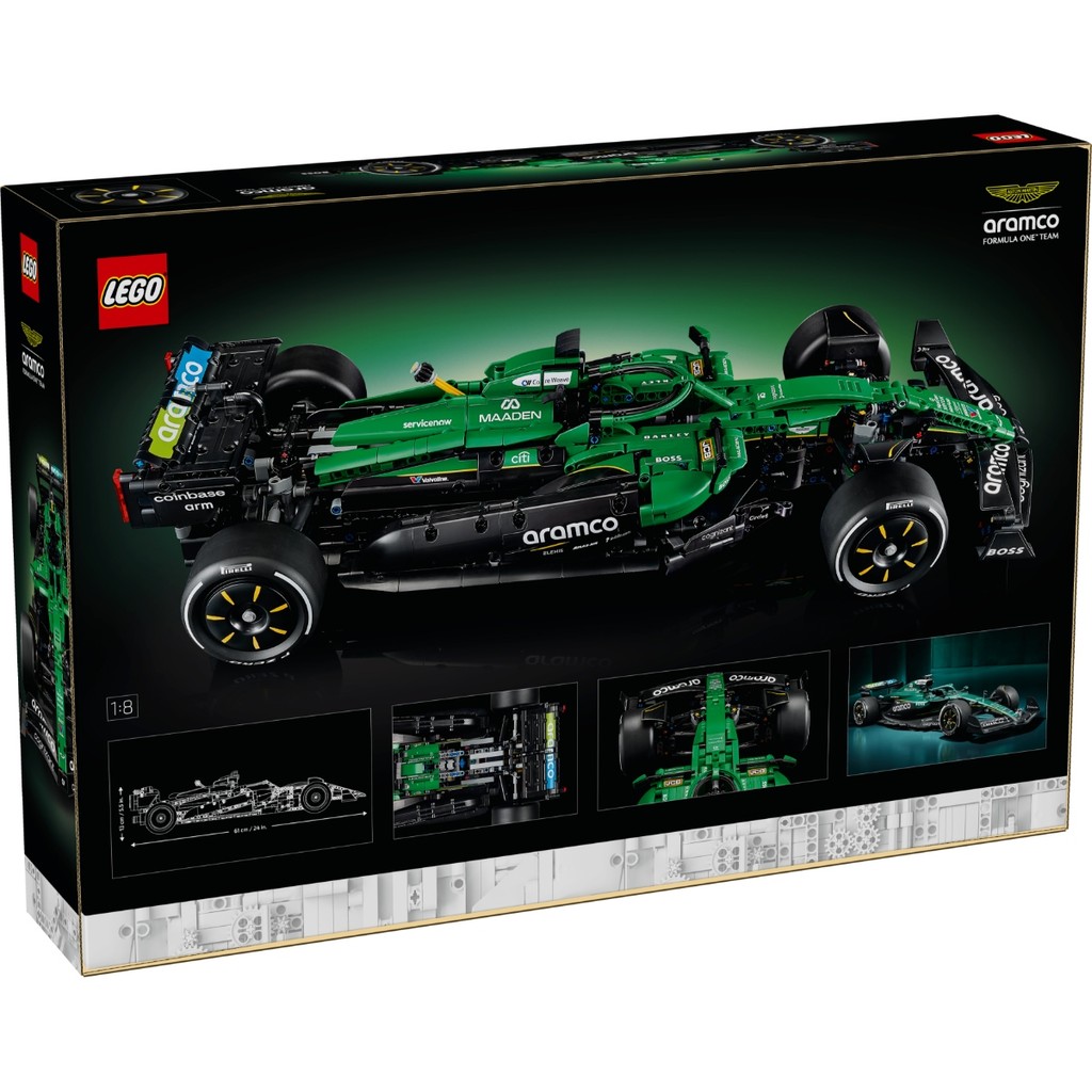 LEGO Technic 42240 Aston Martin Aramco AMR25 F1 Car (1547 Pieces), Building Block, Toys, Bricks - Gambar 4