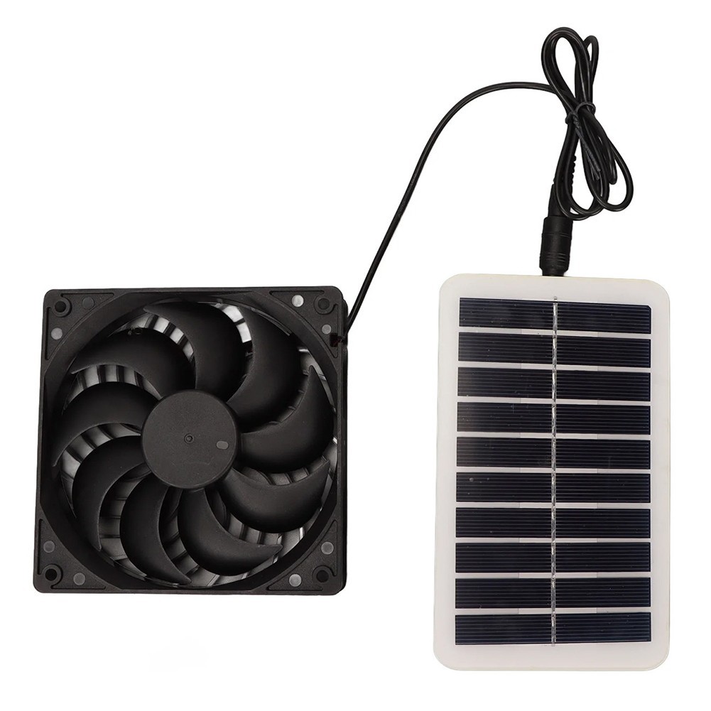 [HOT]2W Solar Panel Exhaust Fan Air Ventilation Greenhouse Solar Panel ...