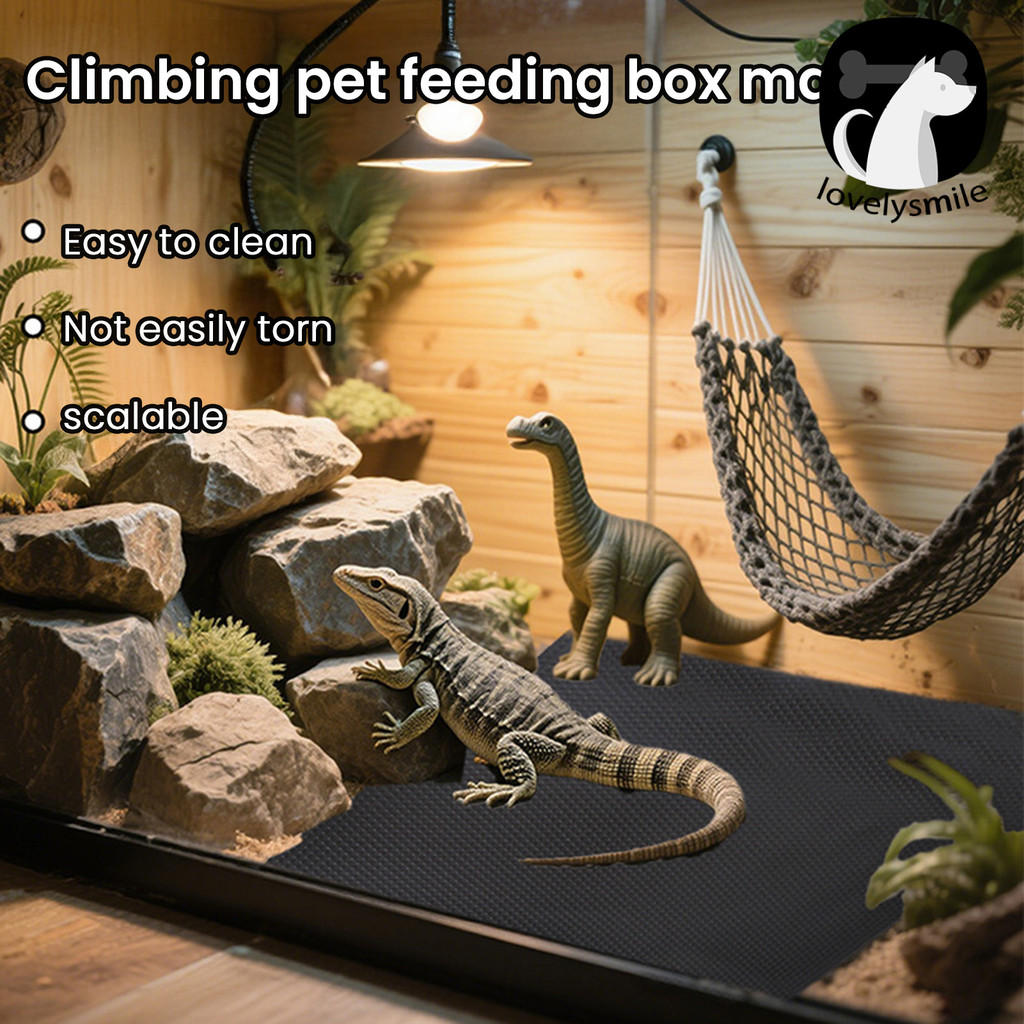 Image showcasing [LSMILE] Reptile Carpet Bedding Cuttable Terrarium Substrate Liner Non ...