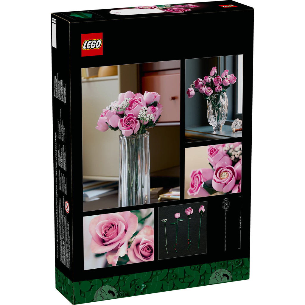 LEGO Botanicals 10374 Bouquet of Pink Roses (789 Pieces), Building Block, Toys, Bricks - Gambar 4