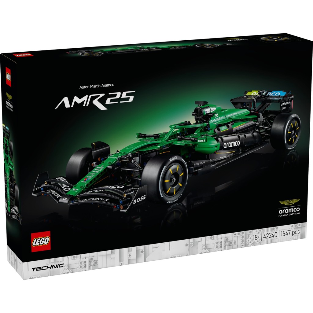 LEGO Technic 42240 Aston Martin Aramco AMR25 F1 Car (1547 Pieces), Building Block, Toys, Bricks - Gambar 3