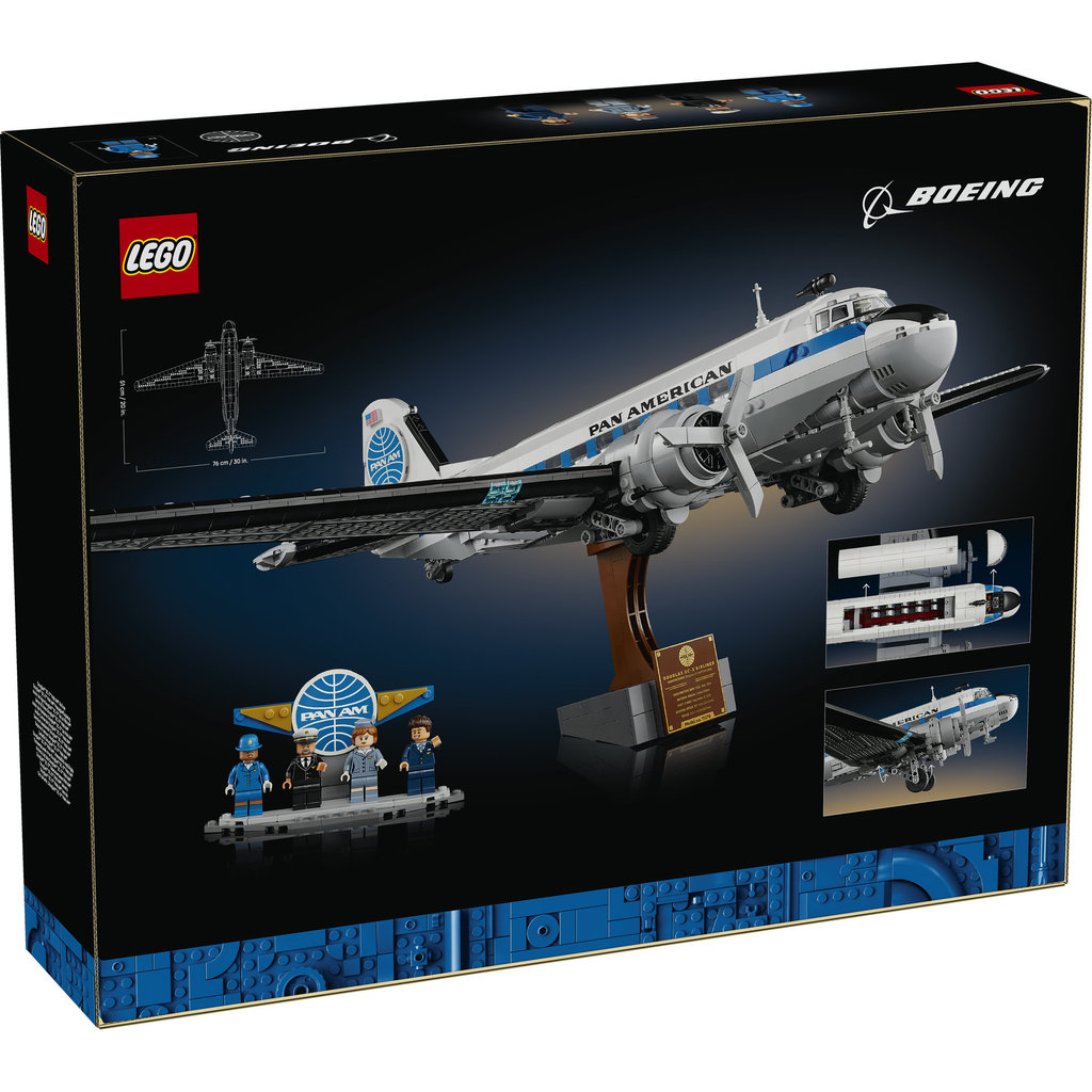 LEGO Icons 11378 Douglas DC-3 PAN AM Airliner (1903 Pieces), Building Block, Toys, Bricks - Gambar 4