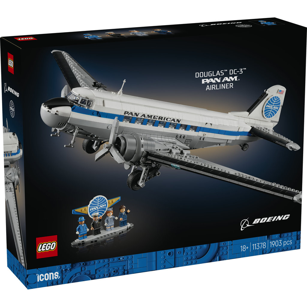 LEGO Icons 11378 Douglas DC-3 PAN AM Airliner (1903 Pieces), Building Block, Toys, Bricks - Gambar 3