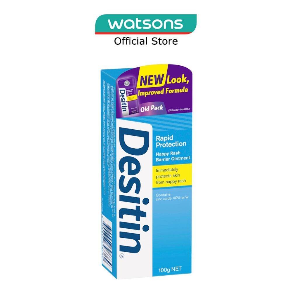 DESITIN Rapid Protection Nappy Rash Barrier Ointment 100g | Shopee ...