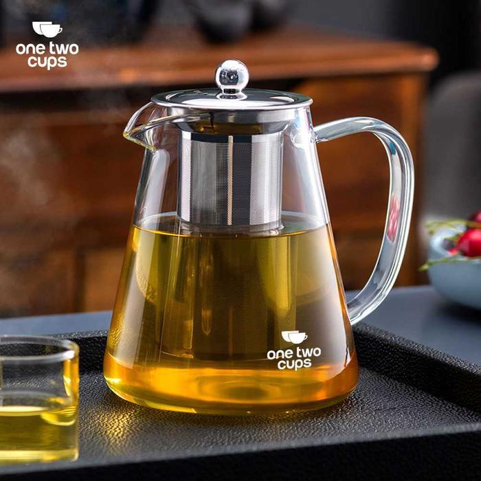 Teko Kaca Saring Teh Chinese Tea Teapot Dengan Filter Saringan Infuser Tahan Panas Api - Gambar 4