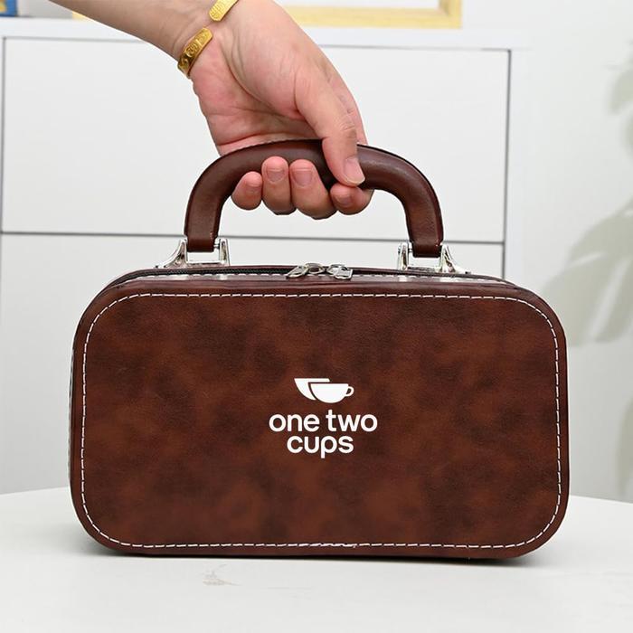 One Two Cups Set Teko Gelas Keramik Kopi Teh 3 Cangkir 1 Teko 1 Toples - S520 - Gambar 3