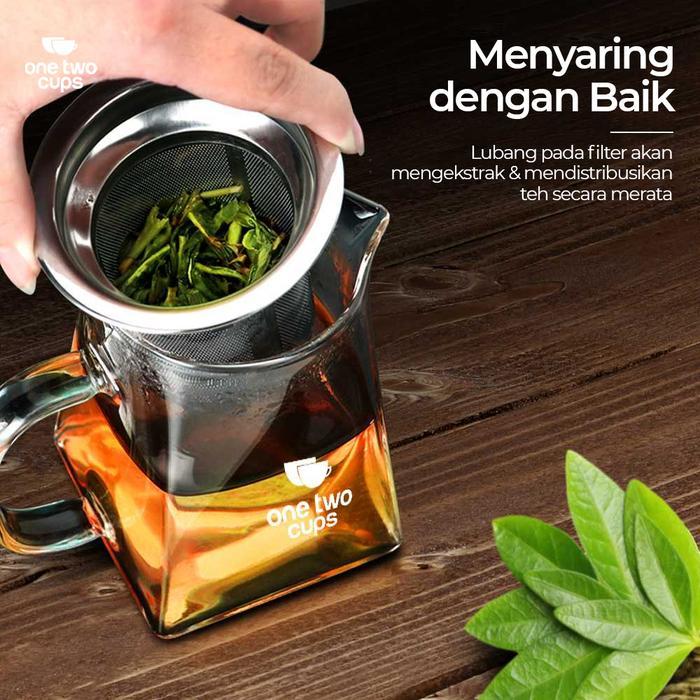 Teko Kaca Teh Kopi Minuman Rempah Tahan Panas Api Glass Teapot Dengan Saringan 350 ml 500 ml 750 ml - Gambar 4