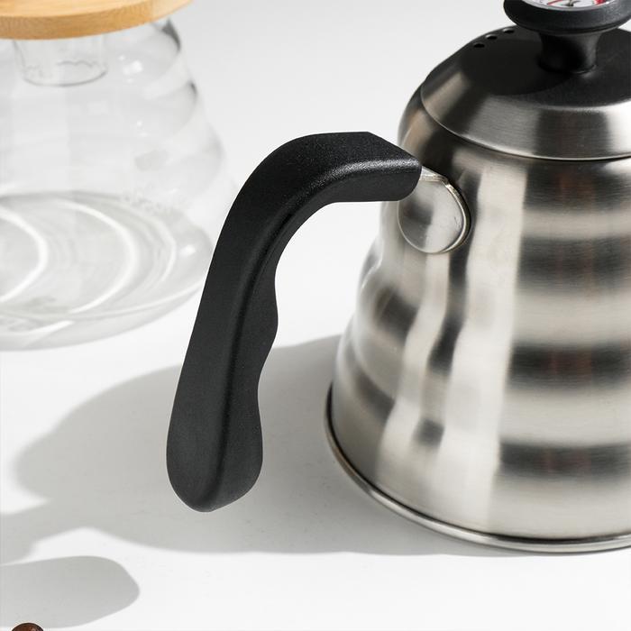 Teko Leher Angsa 1000ml - Gooseneck Coffee Kettle with Thermometer - Gambar 4