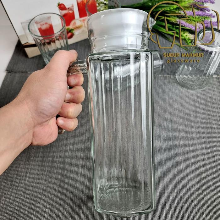Pitcher Set isi 5 Pcs (PSTB71). 4 Pcs Gelas + 1 Pcs Teko 1000ml. BBC GLASS - Gambar 3