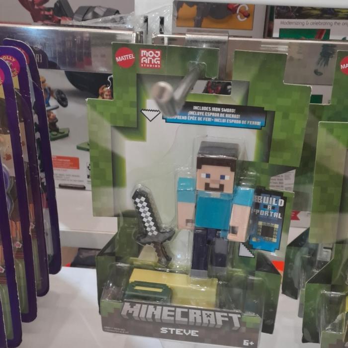 MINECRAFT STEVE FIGURE ORIGINAL MATTEL MOJANG CODE 1241 | Shopee Singapore